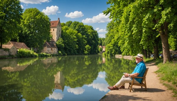 Détente en bord de rivière dans le périgord